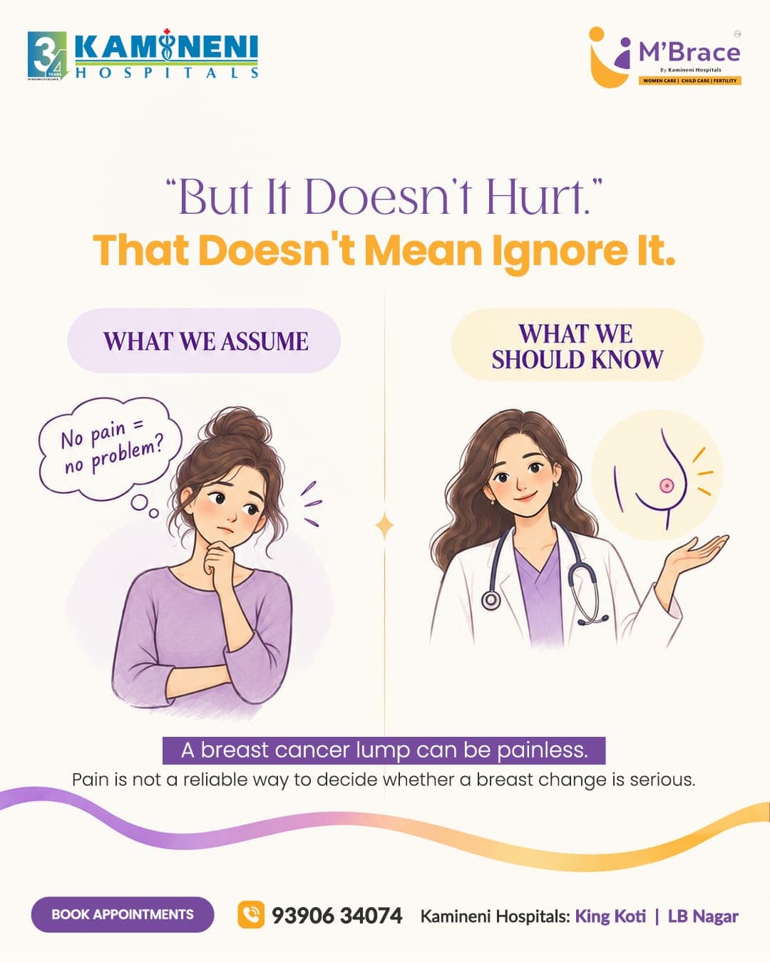 "But it doesn't hurt." That doesn't mean ignore it